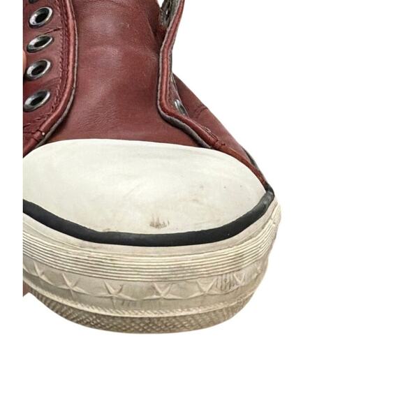 Converse John Varvatos Leather Sneakers Distressed Unisex Size M10.5 W12.5